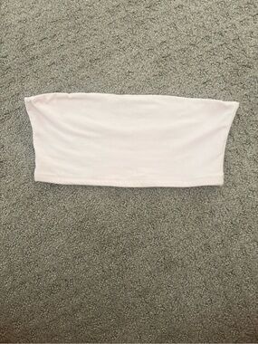 Harlow Light Pink Strapless Tube Crop Top